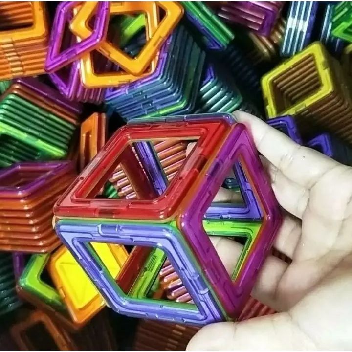30Pcs Magnetic Sheet With Colorful Blocks & Puzzle Box