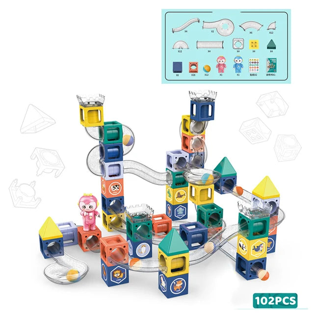 STEM Magic Magnet Blocks | Magnetic Square Run Set