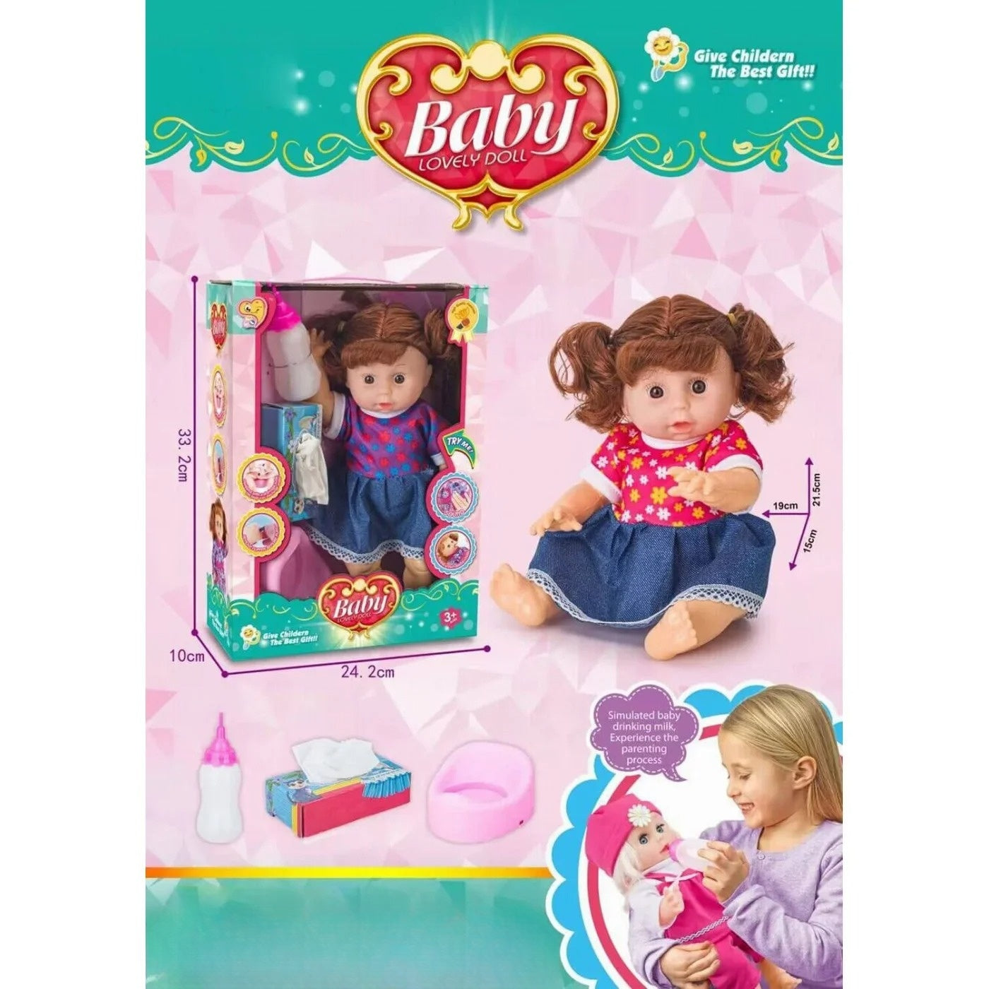 30cm Doll With 6 Different Sound Effects & Accessories | Doll Toy For Kids