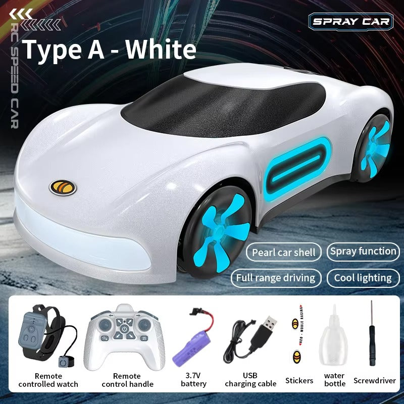 2.4GHz RC Drift Stunt Car with Lights, Music & Spray | Gesture Sensing Remote Control Car Toy for Kids Boys Girls