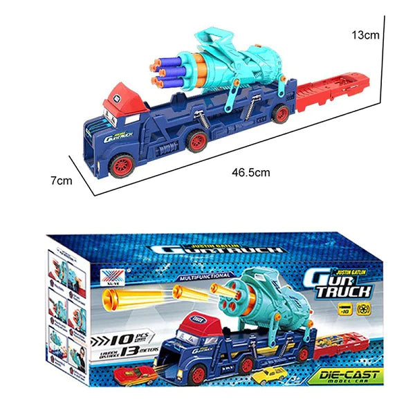 Multi Functional 2in1 Car Toy Truck | With Nerf Gun & Car Launcher Toy Truck