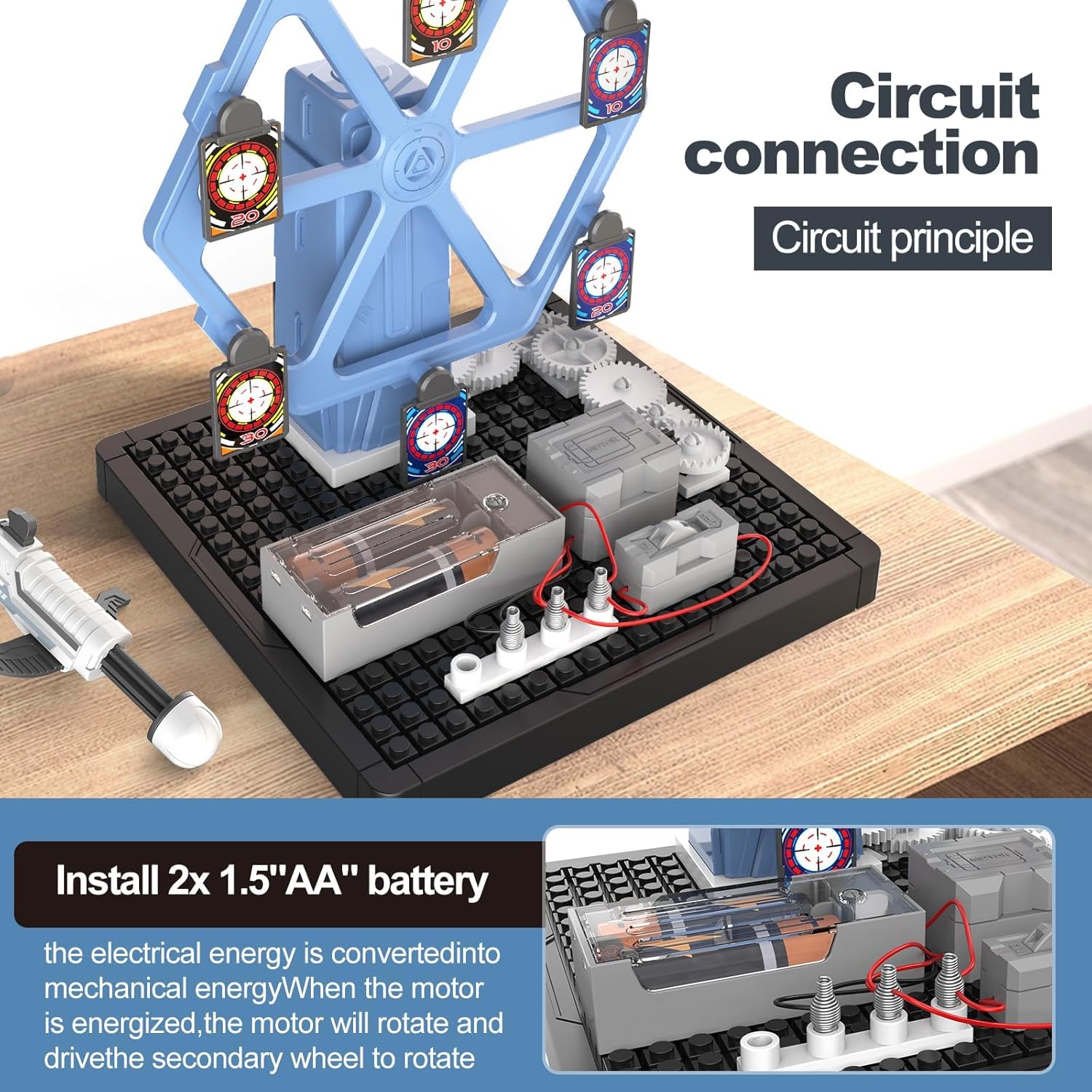 DIY Bow And Arrow Rotating Circuit Kit Toy