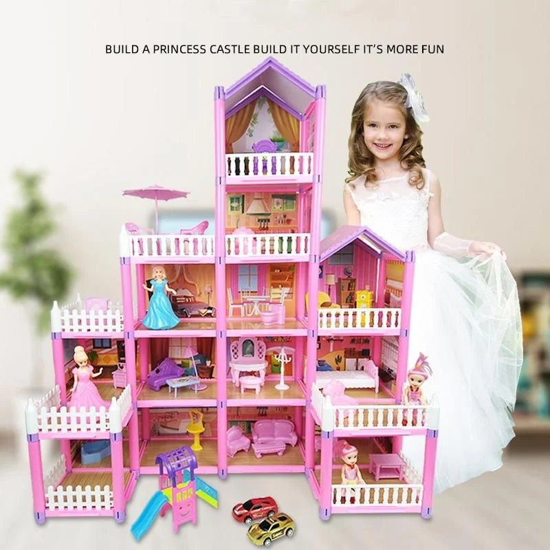 162 PCS Barbie Dream Castle Doll House Play Set