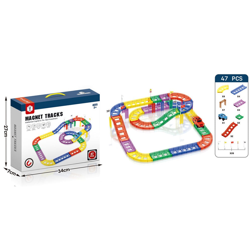 Magnet Tracks Car | Roller Coaster Cars | 27 & 47 Pcs