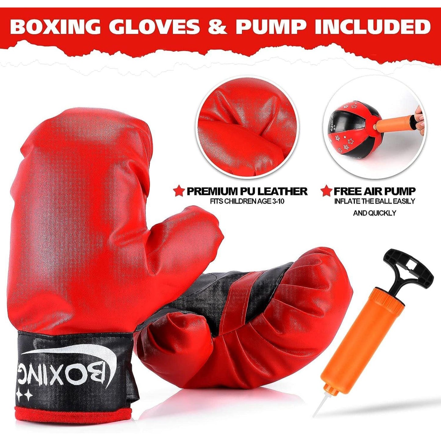 Punching and Kicking Ball With gloves & Stand For Kids