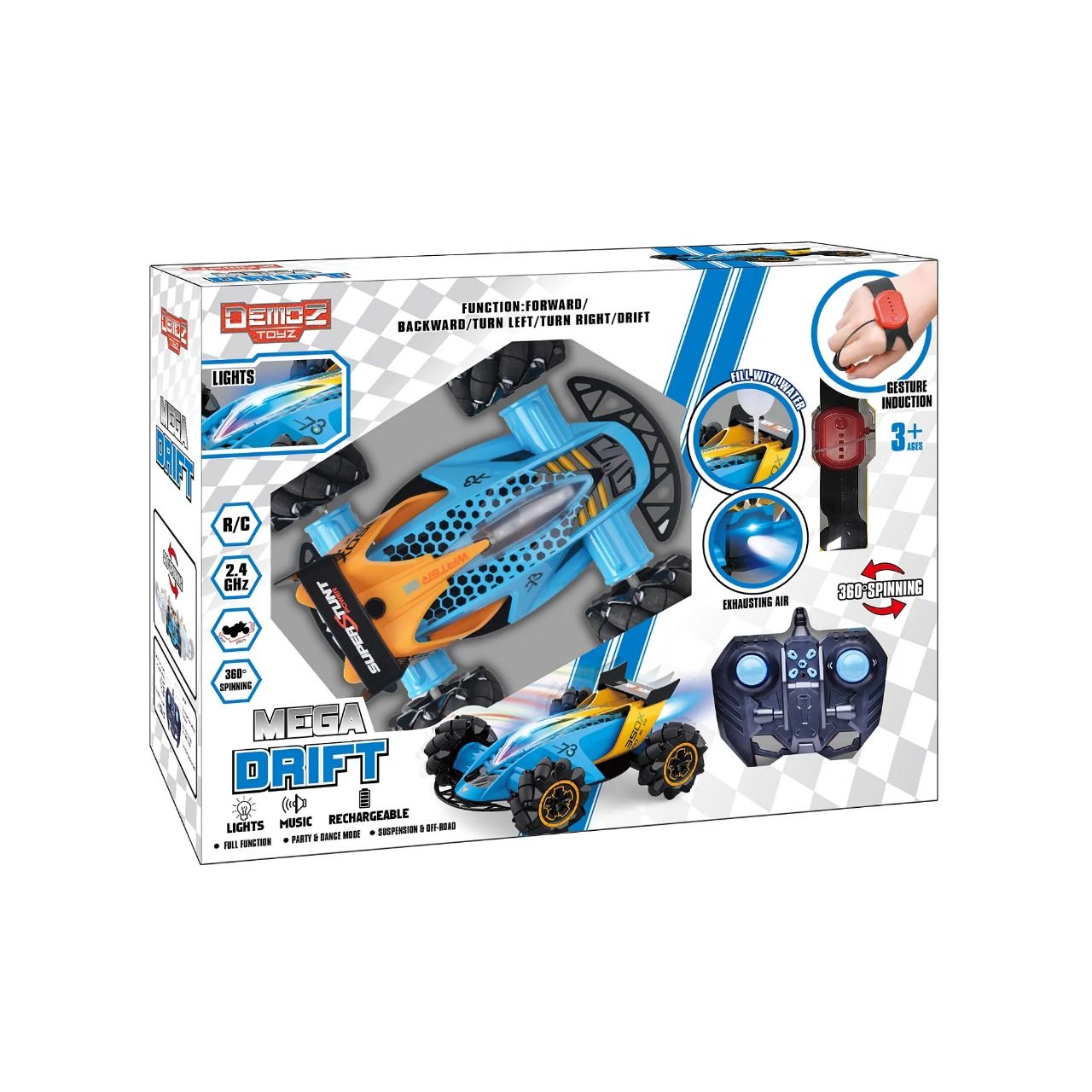 Hand Gesture Remote Control Car With Rechargeable Batteries