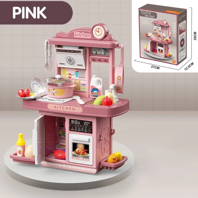 Realistic Taste Kitchen Set With 25+ Accessories | Sound System & Water Faucet