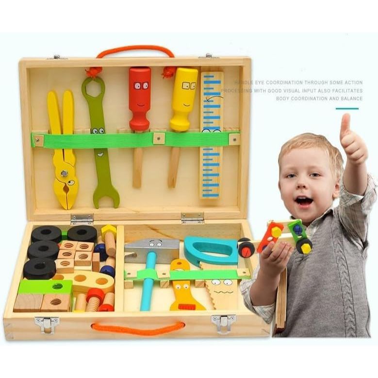 Wooden Nuts & Bolts Construction Toy | DIY Screw Assembly Wooden Toy