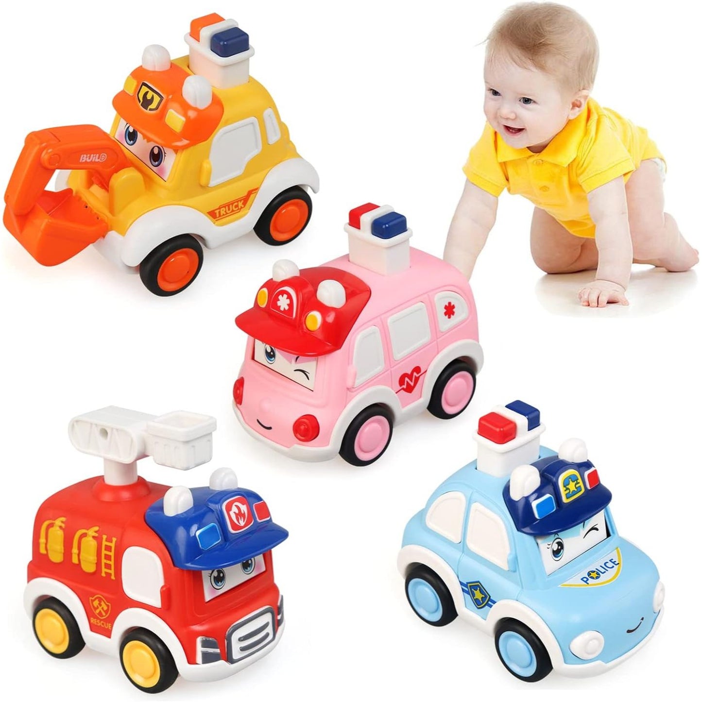 Press and Go Face Expression Cars For Kids