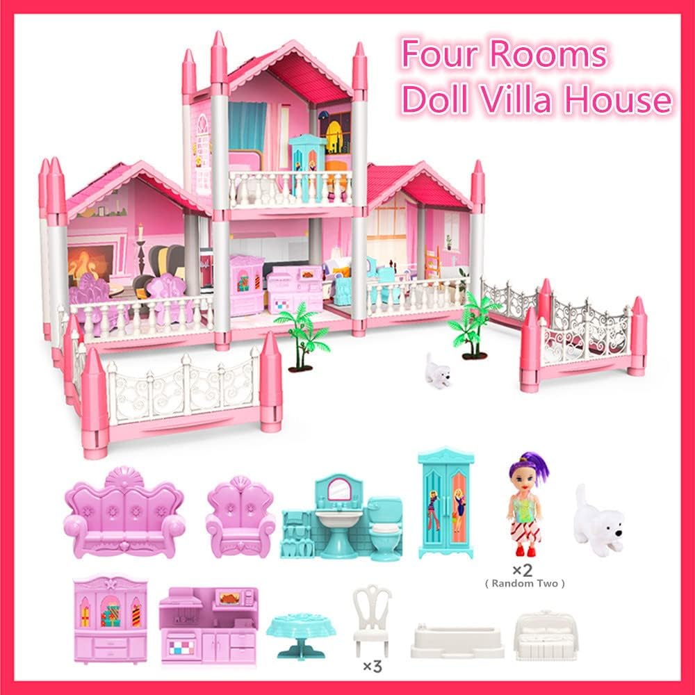 3 Storey Doll House Villa Set For Kids