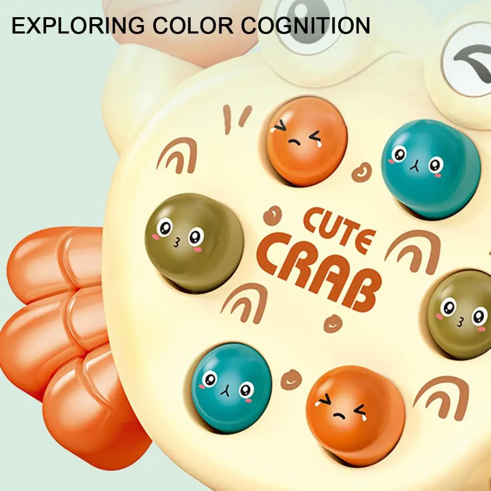 Crab Whack-A-Mole Learning Game with Toy Hammer