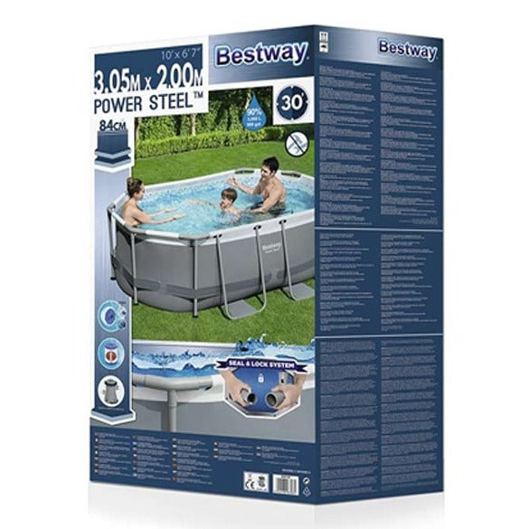 BESTWAY Power Steel Oval Pool Above Ground 10ft x 6ft 7in x 2ft 9in