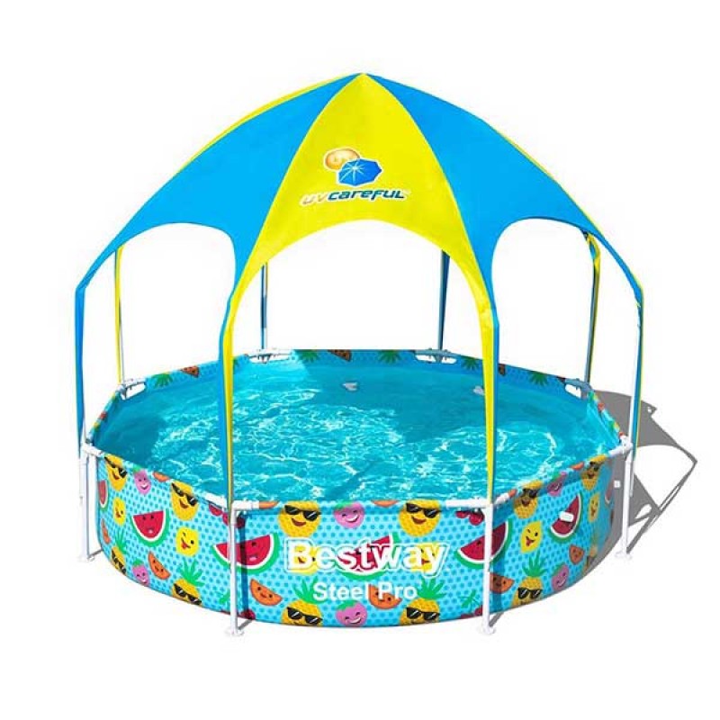 BESTWAY Metal Sunshade Play Pool For Kids 8ft x 1ft 8in