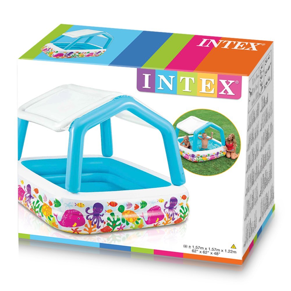 INTEX SunShade Baby Pool 5ft 2in x 5ft 2in x 4ft (8.5in Depth)