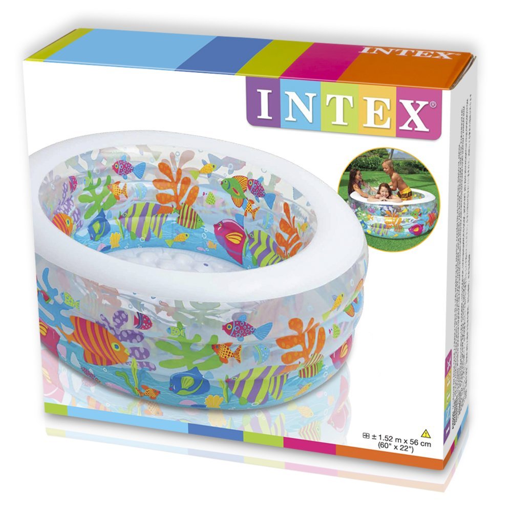 INTEX Little Aquarium Round Pool For Kids 5ft x 1ft 10in