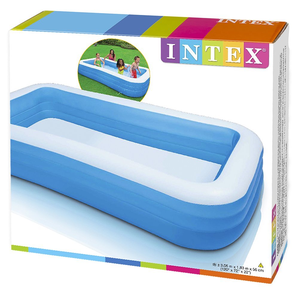 INTEX Rectangular Centre Pool for Kids 10ft x 6ft x 1ft 10in