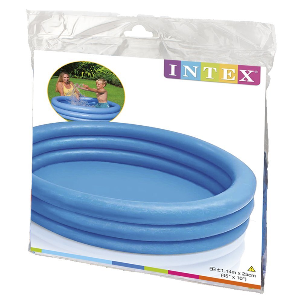INTEX Three Ring Portable Blue Pool For Kids 3ft 9in x 10in