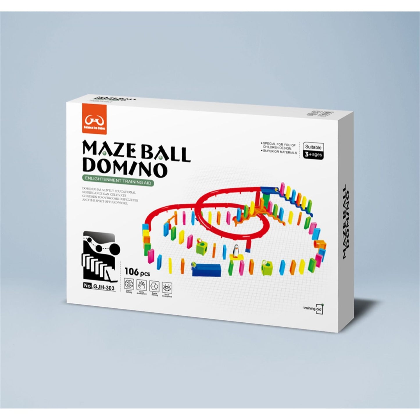 Maze Ball Domino 106Pcs | Domino Blocks For Kids