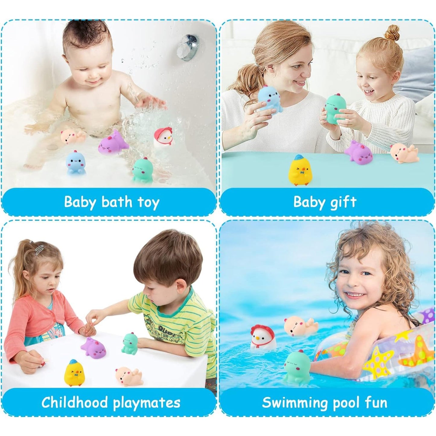 Animal Themed Soft Bath Toys For Kids