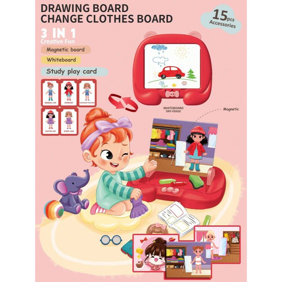 Artist My First Drawing Board | 3in1 Creative Fun With 14 Pcs Accessories