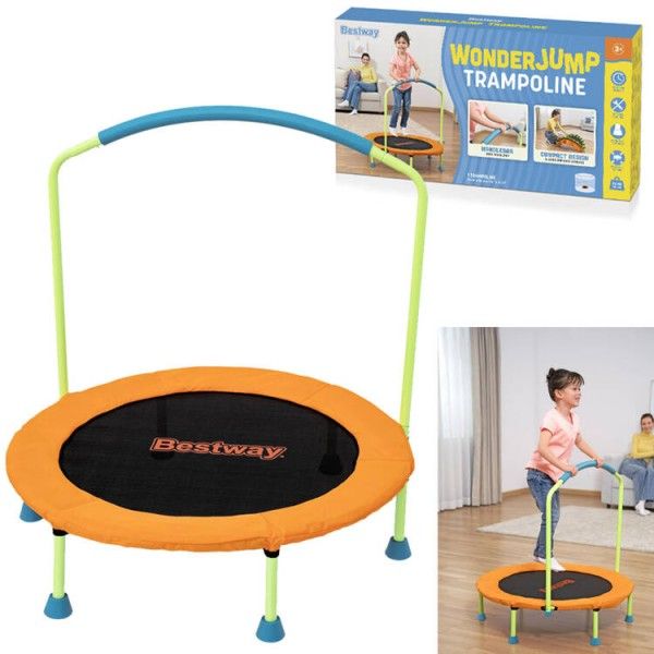 BESTWAY Wonder Jump Indoor Trampoline For Kids 3ft x 3ft 2in