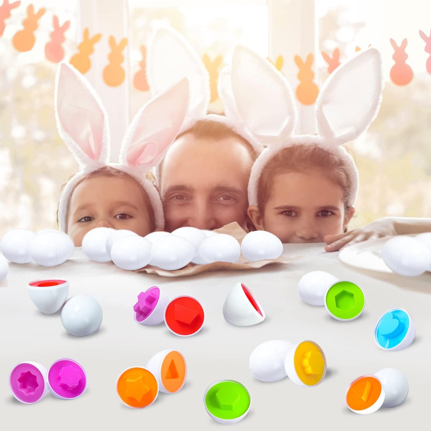 12 Pcs Montessori Kids Learning & Matching Eggs