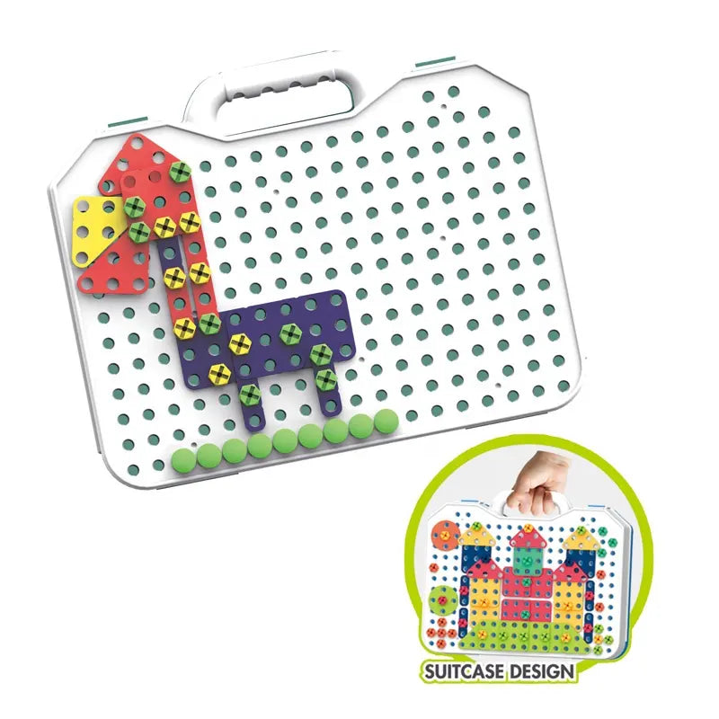 Creative Mosaic Educational | 198 Pcs Educational Briefcase Toy