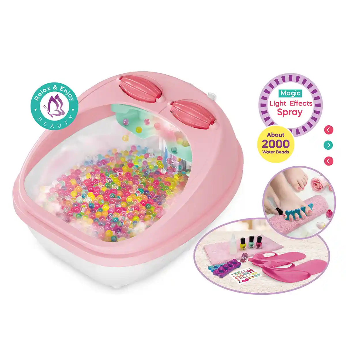 Girls Creator Massaging Foot Spa With Magical Water Beads | Luxuriouis Soothing Spa