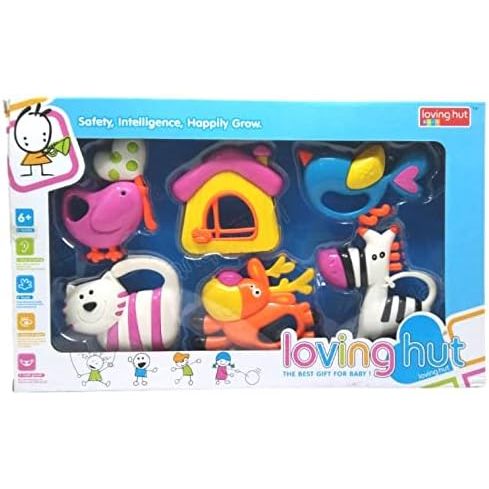 6 Pcs Cute Rattle Set For Toddlers