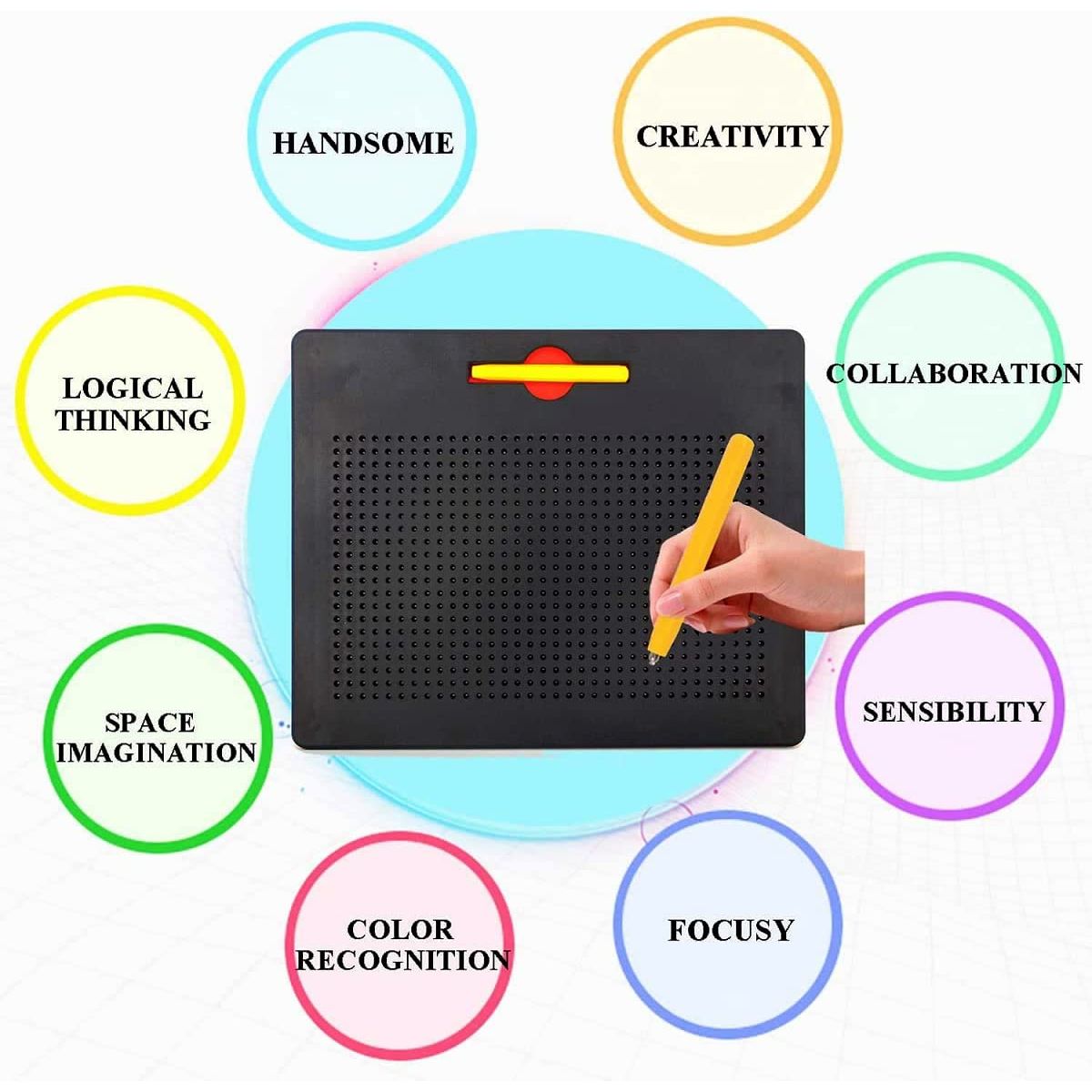Mini Magnetic Magpad Pixel Art | Educational Drawing Toy For Kids