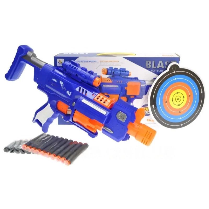 Automatic Soft Bullet Toy Gun | BLAST Super Electric Gun With Target