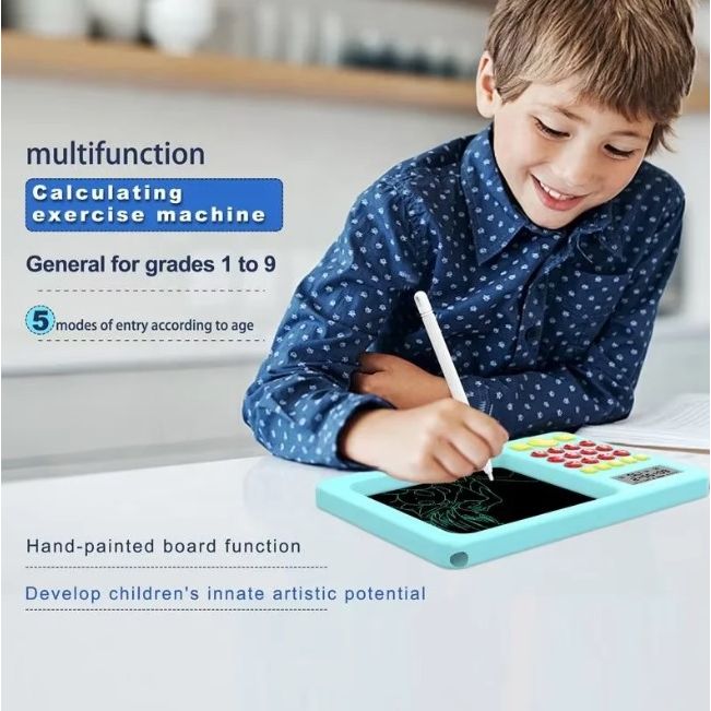 Cute 2-in-1 Calculator & Writing Tablet For Kids | Educational Toys