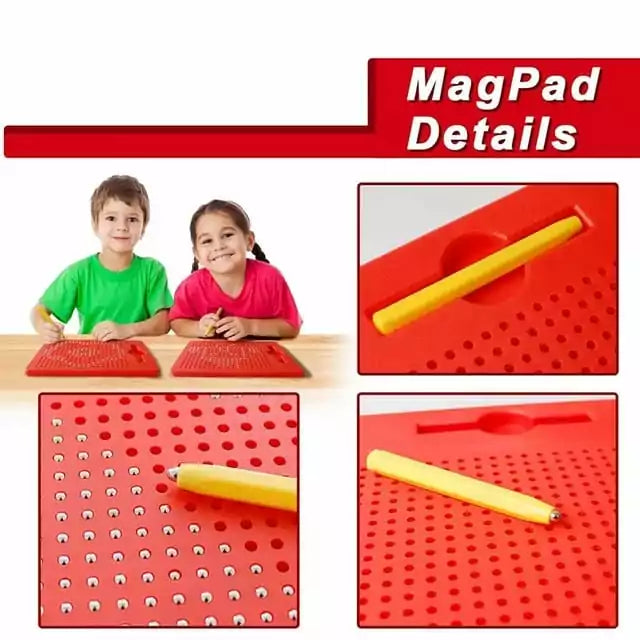 Magnetic Board | Magnetic Drawing Balls & Pen | Pixel Art Fun