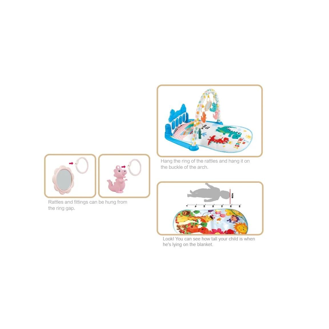 Piano Fitness Rack | Multifunctional Newborn Baby Play Gym Activity Mat