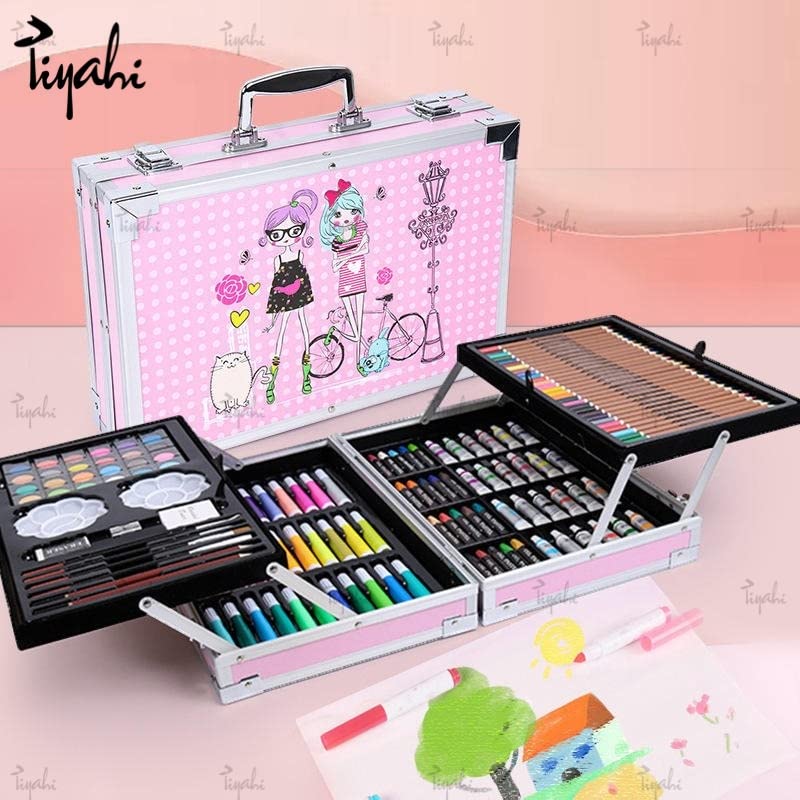 Drawing Set Case | 145 Pcs Painting & Drawing Coloring Kit