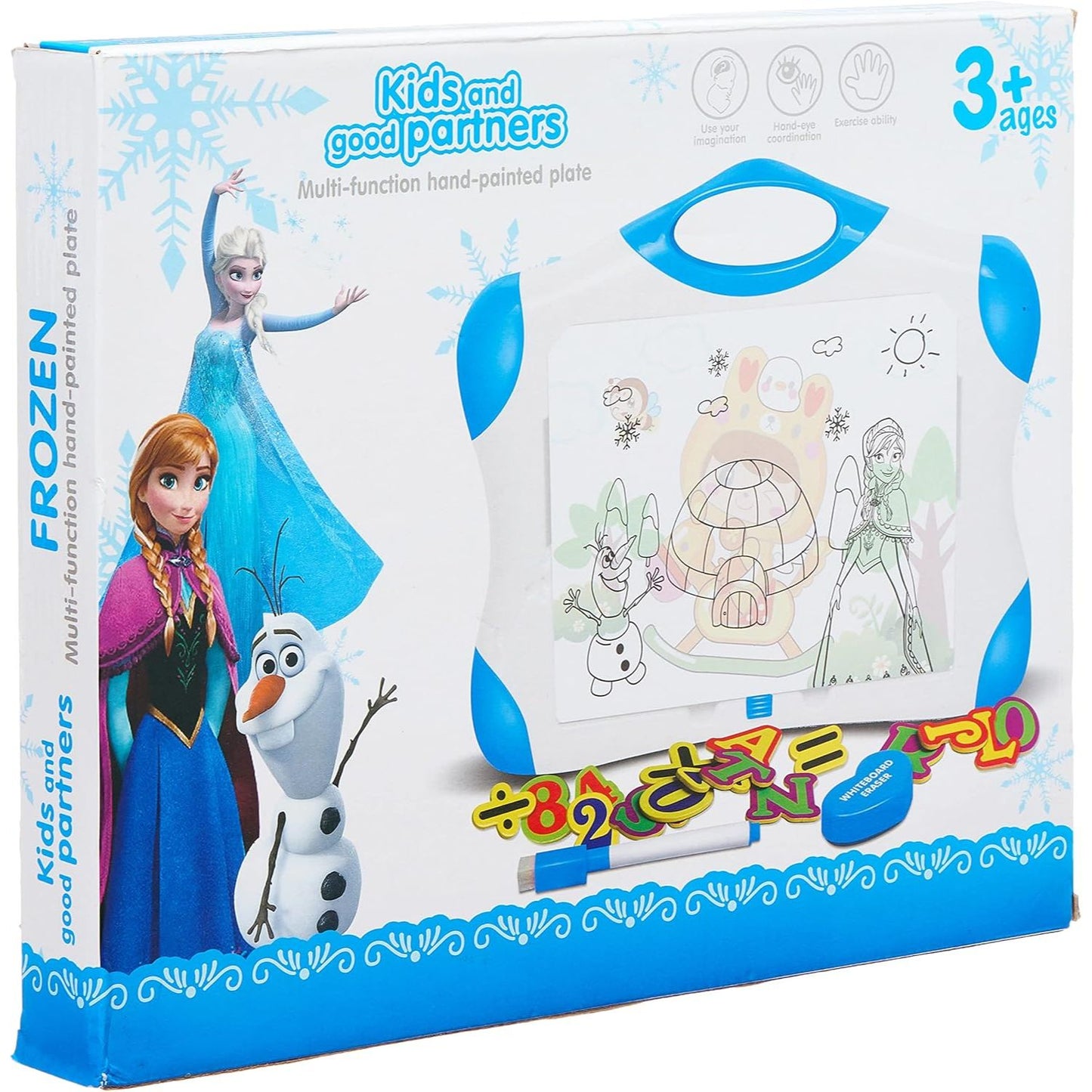 Multifunctional Frozen Themed Magnetic White Board With Accessories For Kids