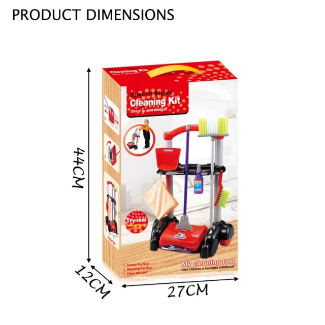 Kids Cleaning Kit | Cleaning Trolley Toiletries Set