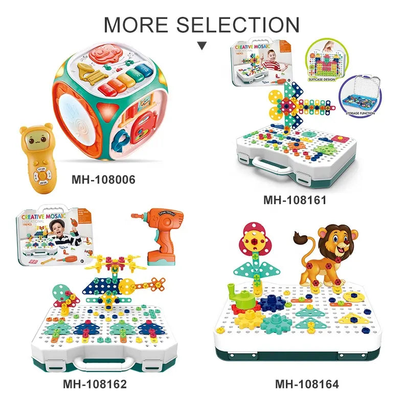 Creative Mosaic Educational | 198 Pcs Educational Briefcase Toy
