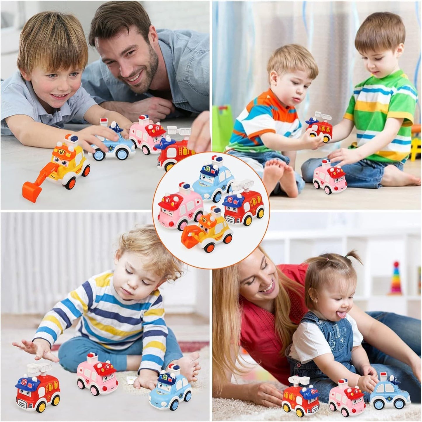 Press and Go Face Expression Cars For Kids