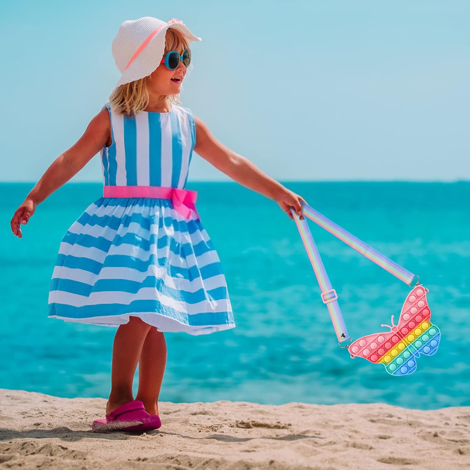 Butterfly Pop It Purse | Fidgety Purse For Girls | Hello Kitty Bag