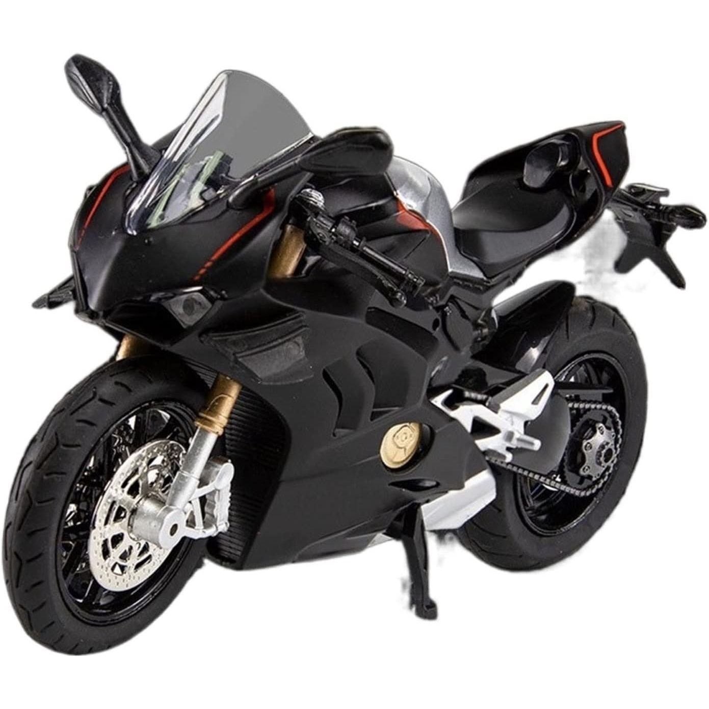 Die Cast Duccati Crose Alloy Motorcycle Toy With Lights