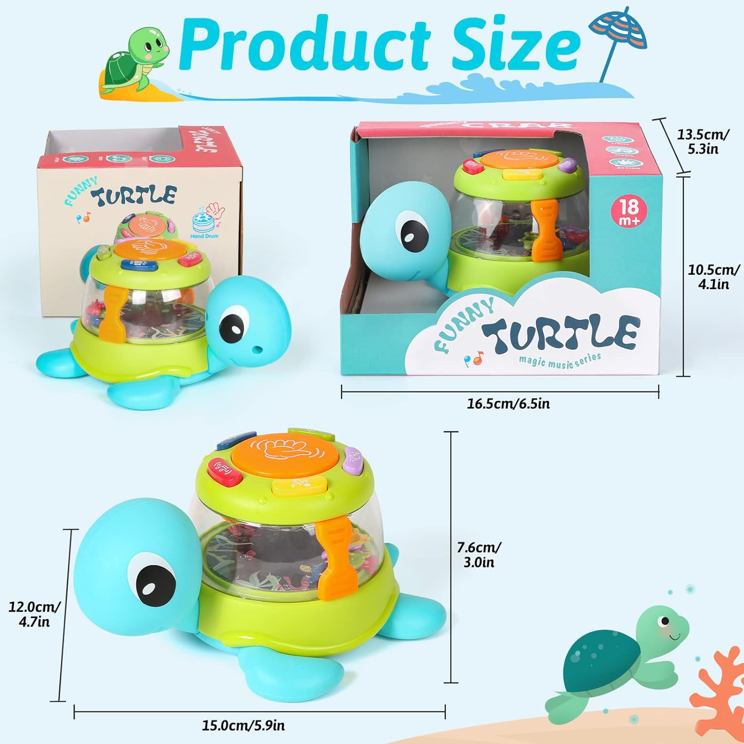Funny Turtle Magic Music Series | 5+1 Music Function For Kids