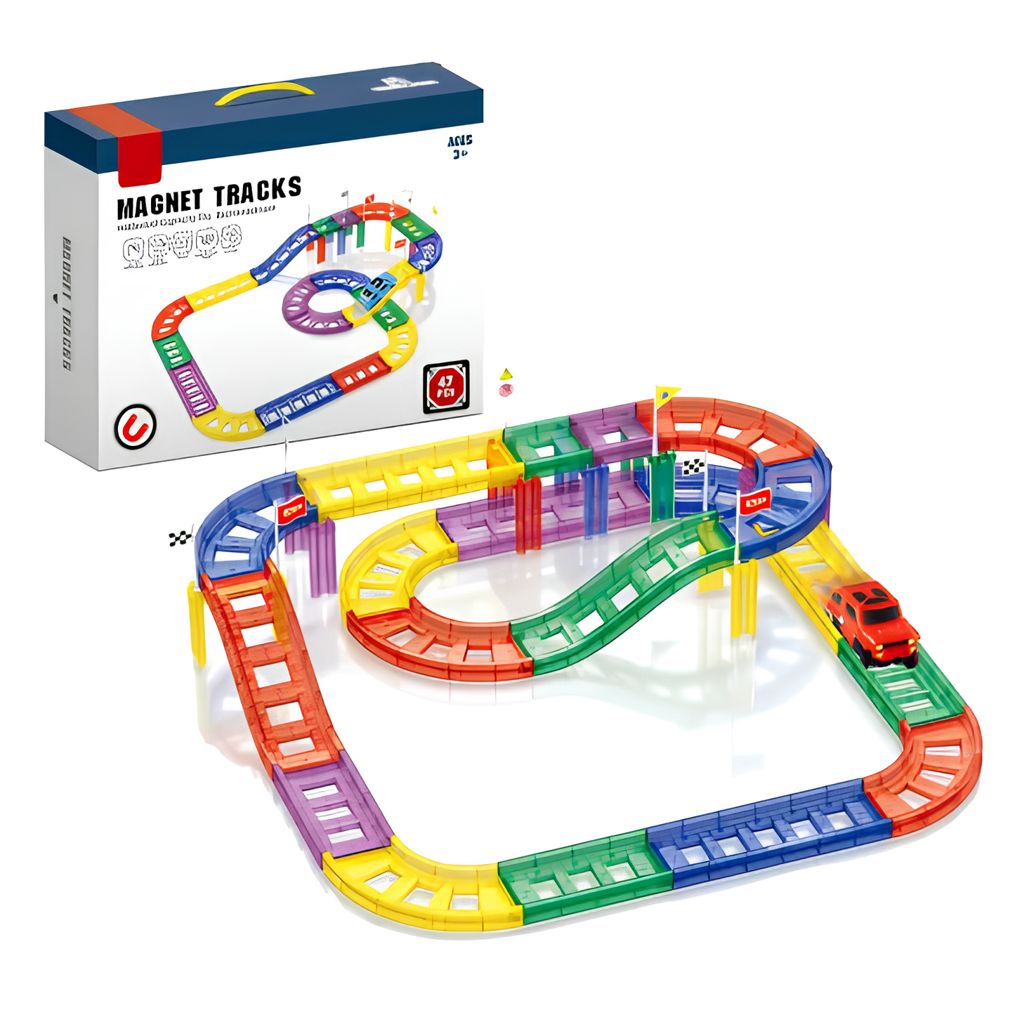 Magnet Tracks Car | Roller Coaster Cars | 27 & 47 Pcs