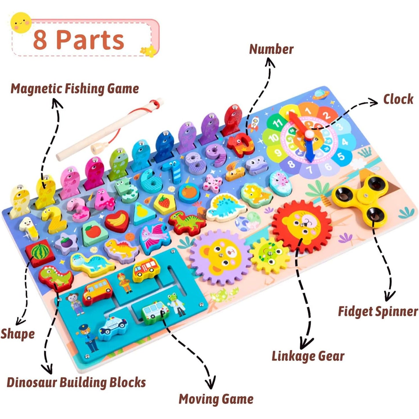Multifunctional Logarithm Board Game| 8 Parts Kids Learning Toy