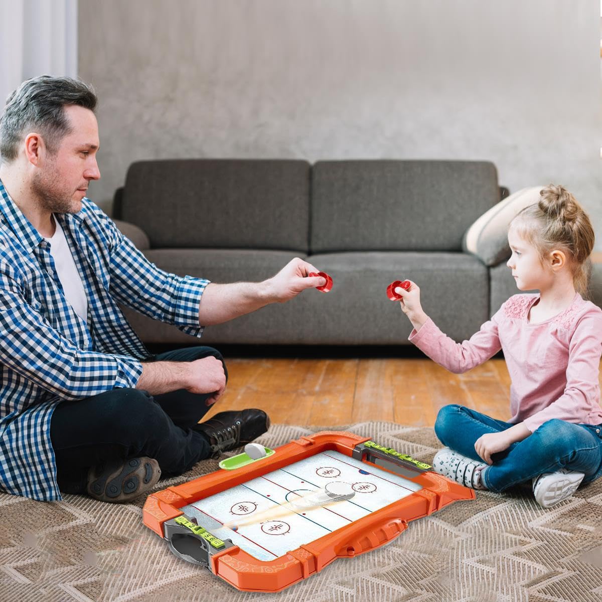 Compact Tabletop Ice Hockey Board Game