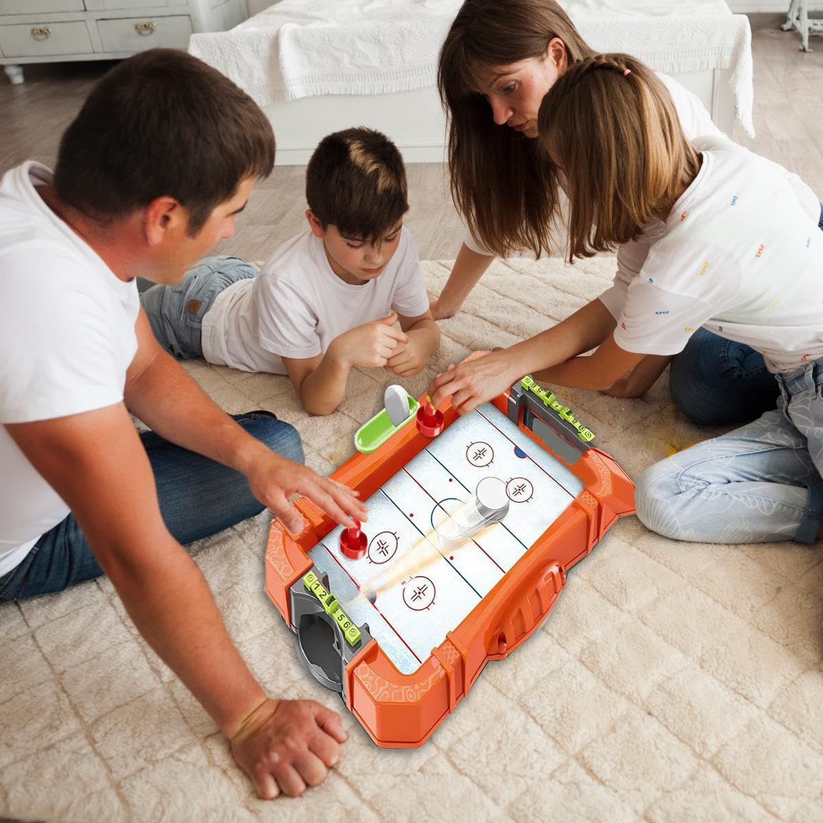 Compact Tabletop Ice Hockey Board Game