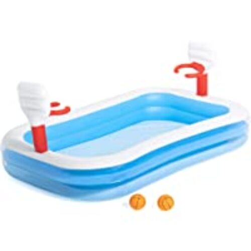 BESTWAY Basketball Play Above Ground Pool For Kids 8ft 3in x 5ft 6in x 3ft 6in (1ft Depth)