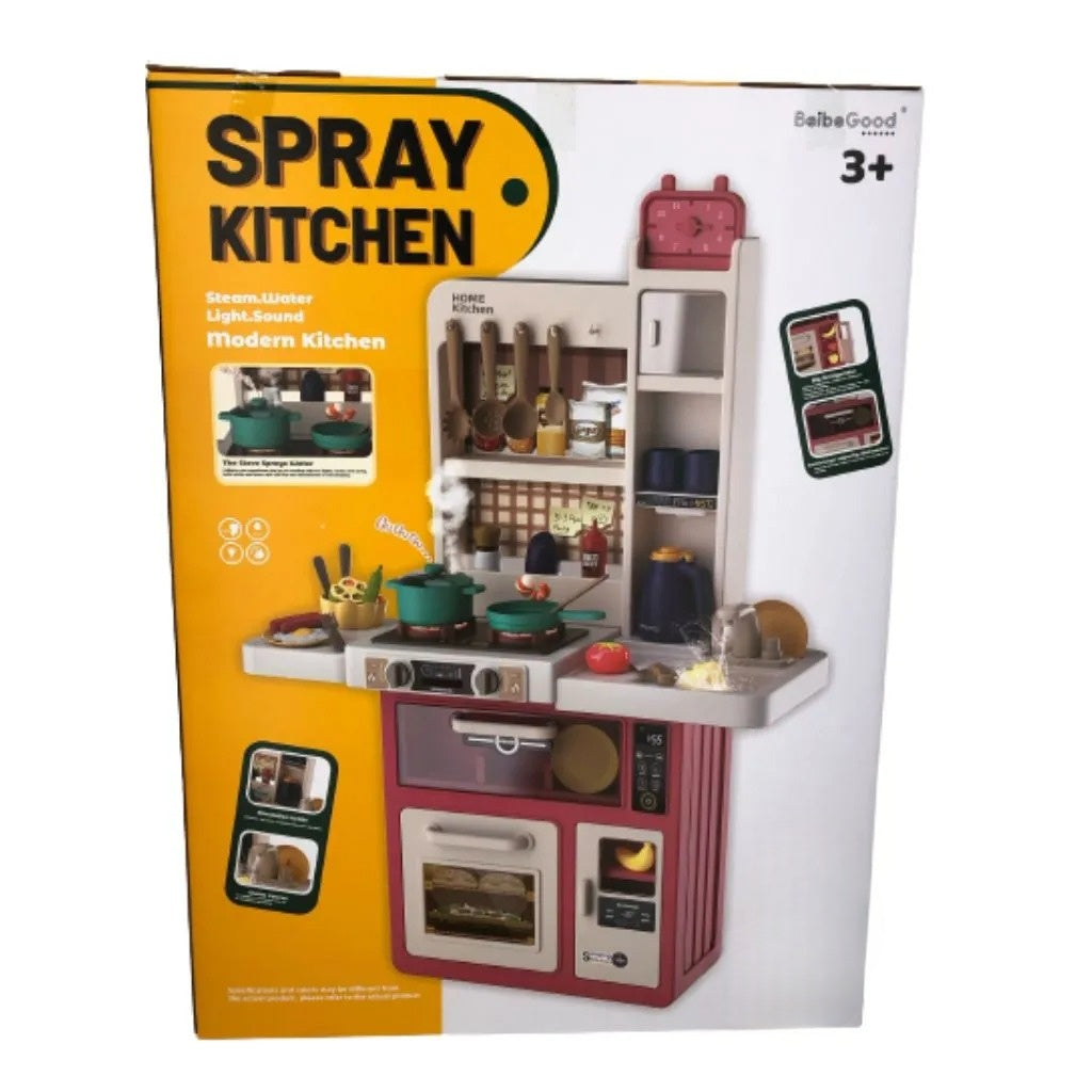 Spray Kitchen Set | 55 Pcs Kitchen Toy Set With Accessories & Sound Features