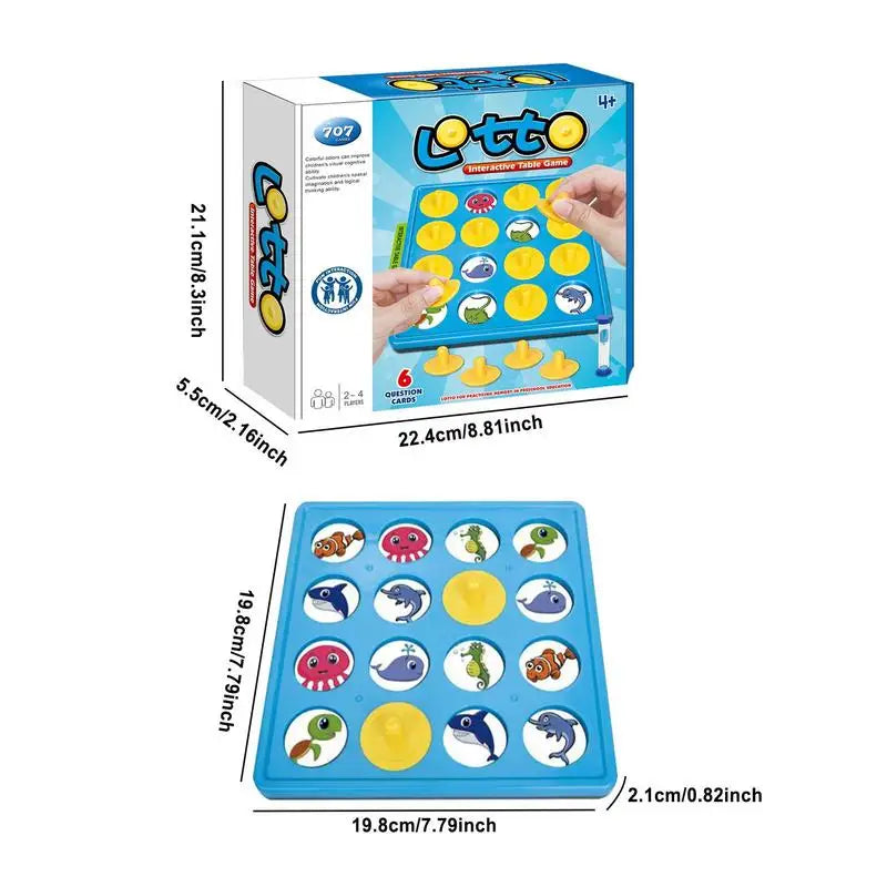 Lotto Interactive Table Game For Kids | 2-4 Player Game