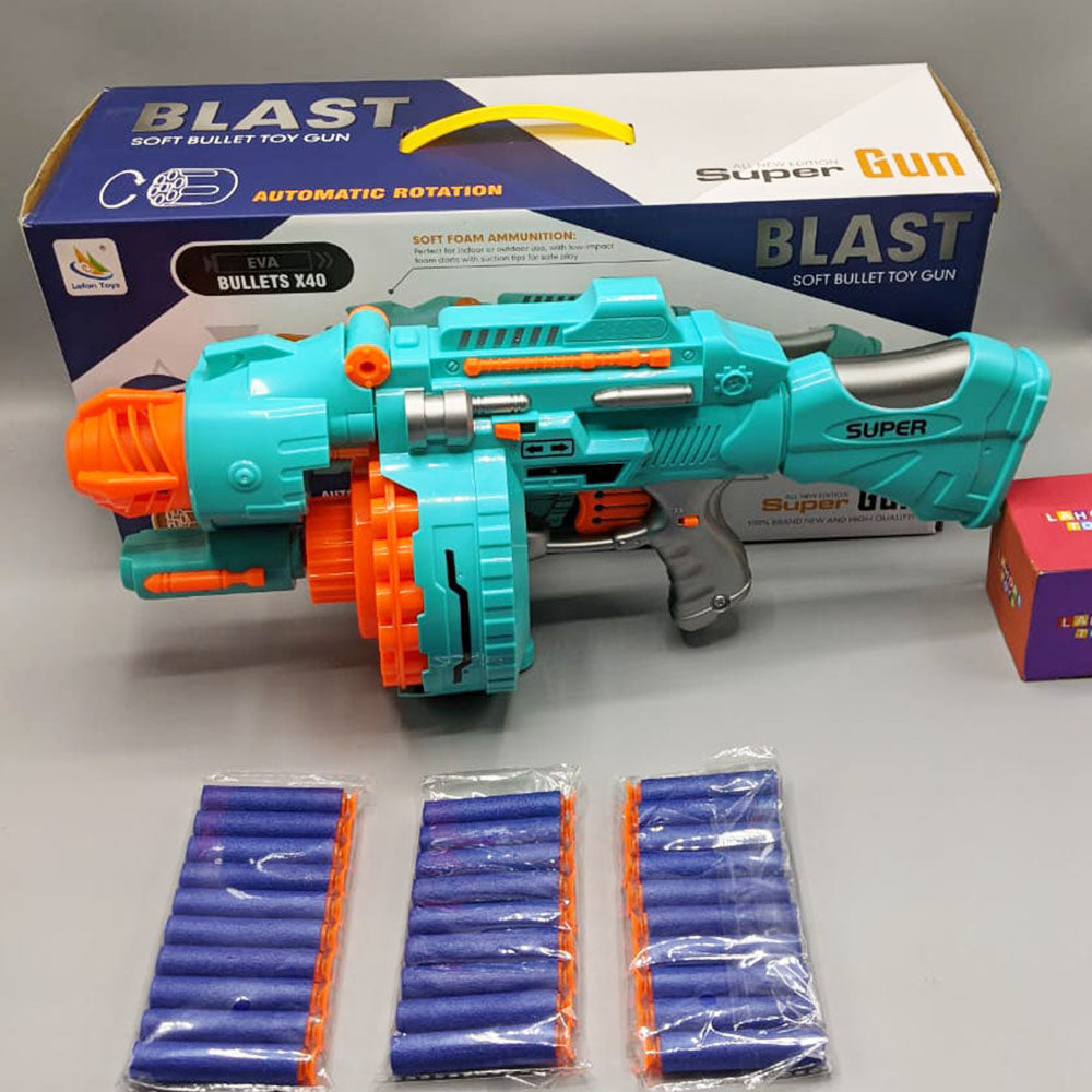 Blast Soft Bullet Toy Gun | Automatic Drum Gun